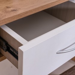 Neo Dressing Table Red Oak & White