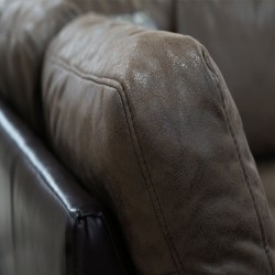 Northshore Sofa Corner Fabric/PU Brown