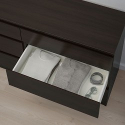 Ikea Kullen Chest Of 6 Drawers Black- Brown 70355733