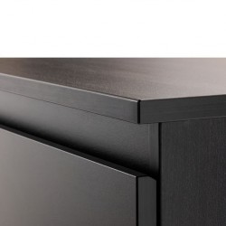 Ikea Kullen Chest Of 6 Drawers Black- Brown 70355733