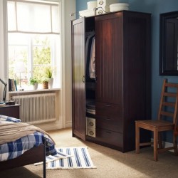 Ikea Musken Wardrobe 2 Doors And 3 Drawers Brown 70378683