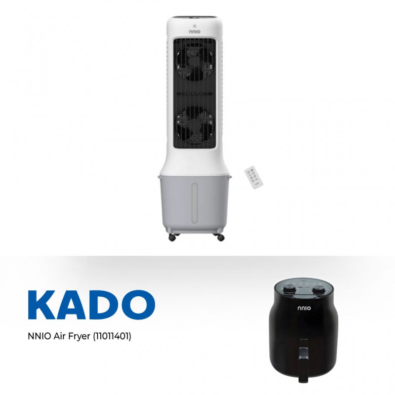 NNIO N1088DCACR 10L DC 2YW Air Cooler & Free NNIO N4528AF 4.5L Mechanical Black Air Fryer