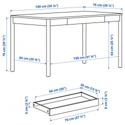 Ikea Tonstad Desk Off-White 70538257