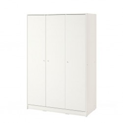 Ikea Kleppstad Wardrobe 3 Doors White 80441759