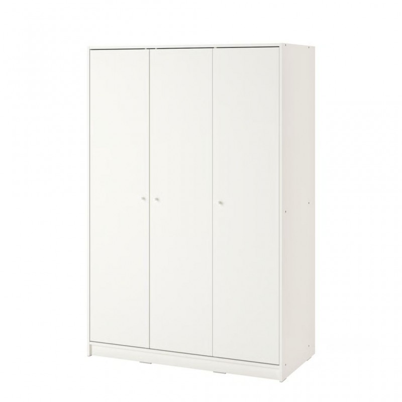 Ikea Kleppstad Wardrobe 3 Doors White 80441759