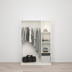 Ikea Kleppstad Wardrobe 3 Doors White 80441759
