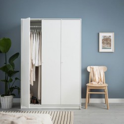Ikea Kleppstad Wardrobe 3 Doors White 80441759