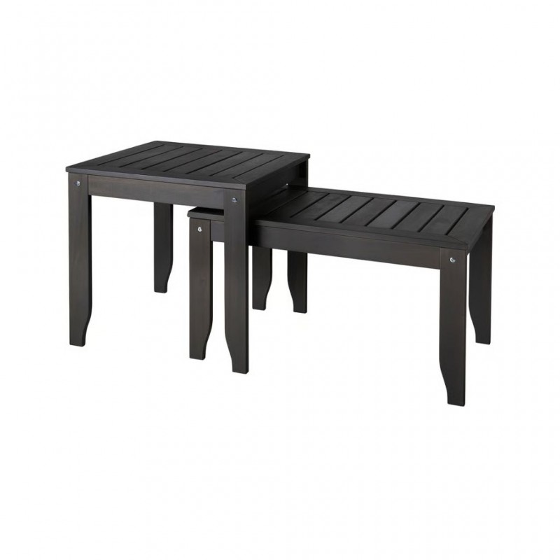 Ikea Orskar Nest Table Set Of 2 Dark Grey 80536253