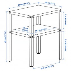 Ikea Knarrevik Bedside Table Black 80576319