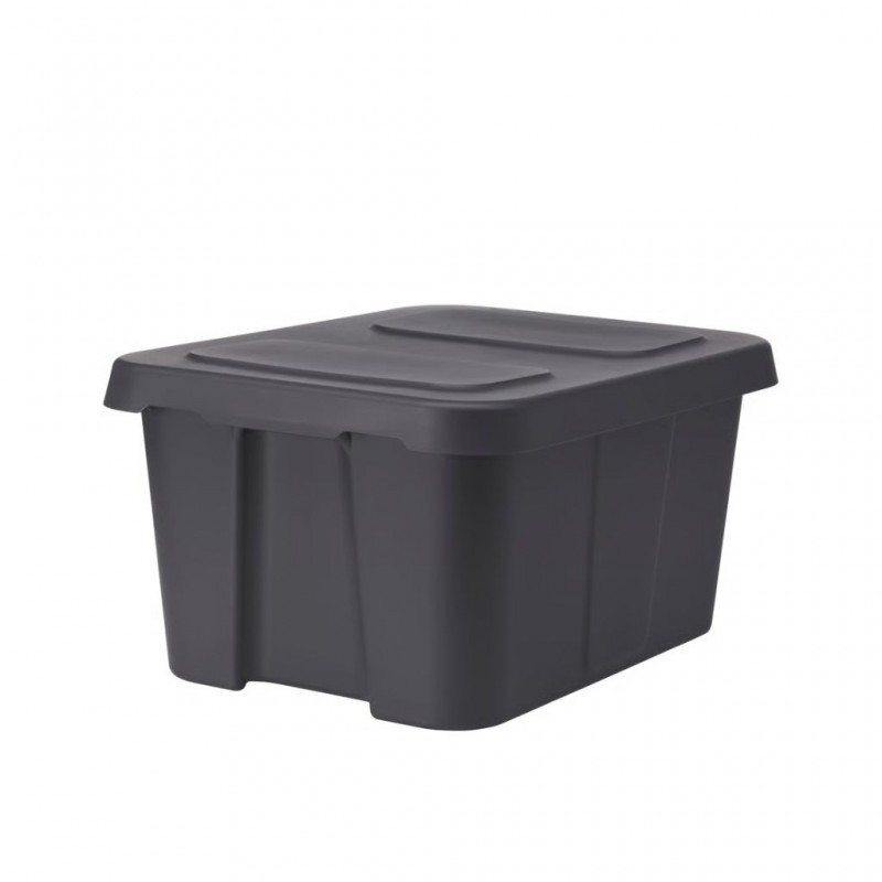 Ikea Klamtare Storage Box With Lid Dark Grey 58x45x30 cm - 90292363