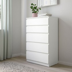 Ikea Kullen Chest Of 5 Drawers White 90355732