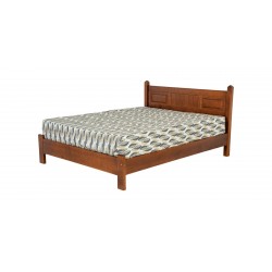 Canberra Bed 150x190 cm Pine Brown Finish