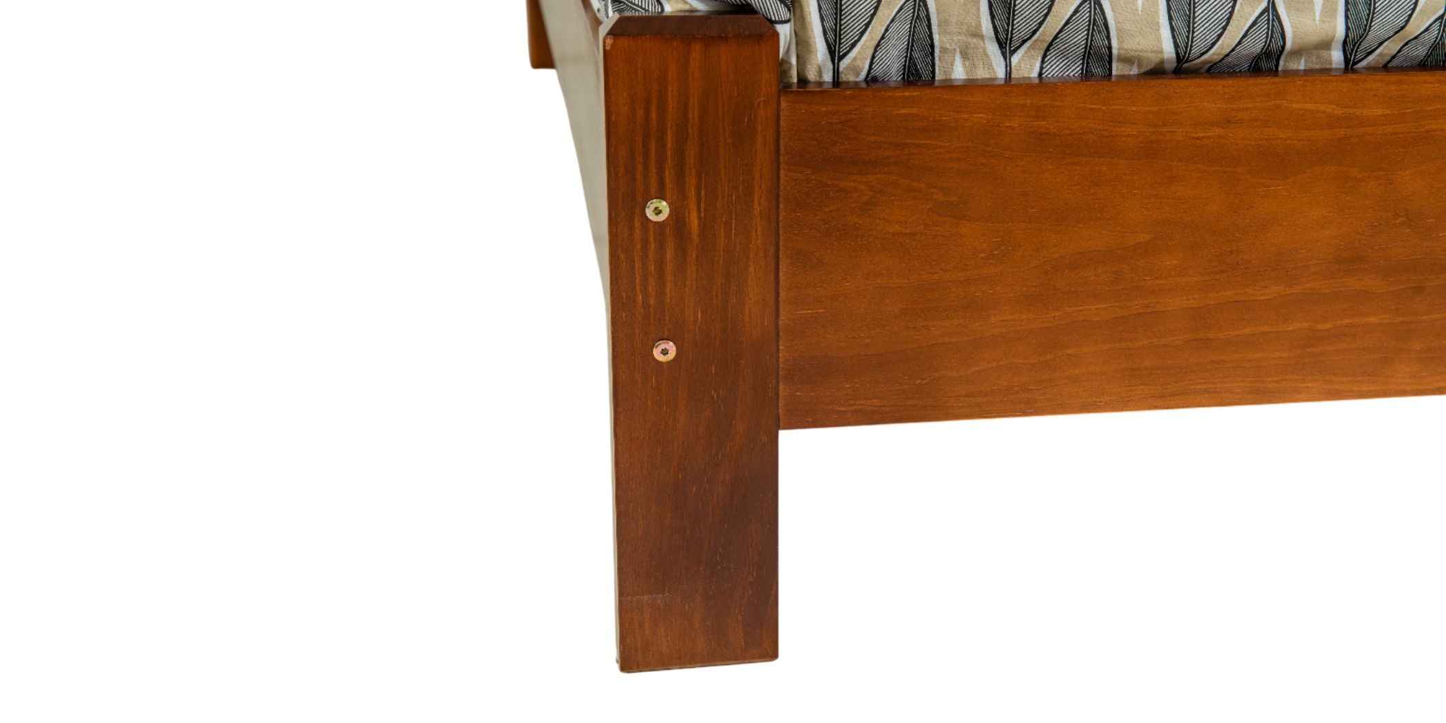 Canberra Bed 150x190 cm Pine Brown Finish