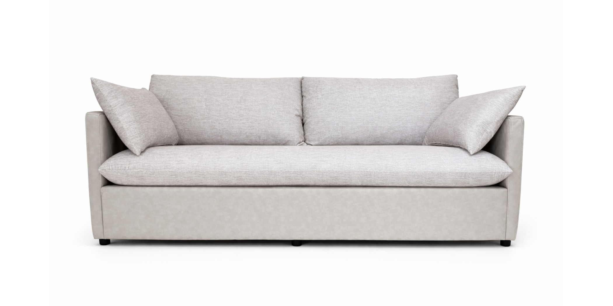 Helix 3+2+1+FREE OTTOMAN Fabric Beige Leather Gel