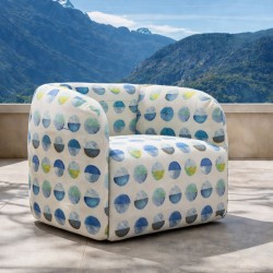 Virgo Accent Chair Fabric Azure