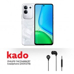 Vivo Y29 White 8GB+8GB Extended RAM/256GB ROM & Free PHILIPS TAE2146BK/97 IN EAR WIRELESS HEADPHONE