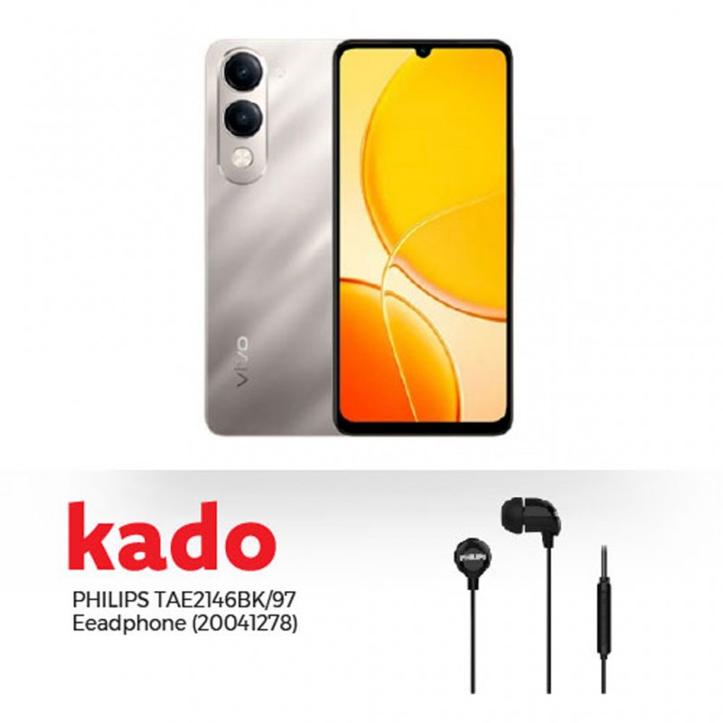 VIVO Y04 256GB TITANIUM GOLD & Free PHILIPS TAE2146BK/97 IN EAR WIRELESS HEADPHONE