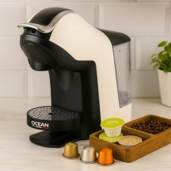 Ocean OCMCM1410TCC 1L Cream Multi-Capsules Coffee Maker - 2YW