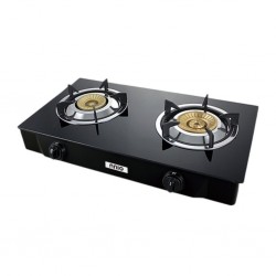 NNIO N2500GTM Toughened Tempered Glass Double Gas Stove