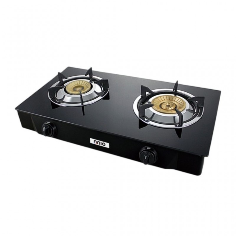 NNIO N2500GTM Toughened Tempered Glass Double Gas Stove