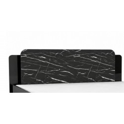 Essencia Bed 180x200 cm Glossy Black & Marble
