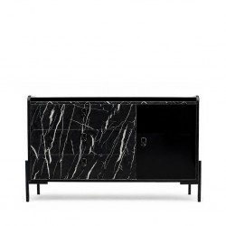 Essencia Chest Of Drawers Glossy Black & Marble