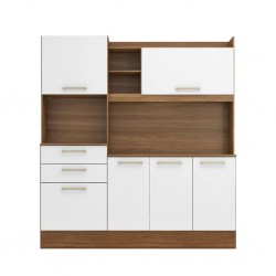 elect Kitchen Cabinet 6 Doors And 2 Drawers Almond /White