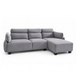 Comfy Corner RHF Chaise+LHF 2S Fab Oakley Graphite