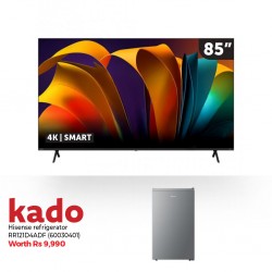 Hisense 85A6NQ 85” 4K smart Led Tv & Free Hisense RR121D4ADF Free Refrigerator