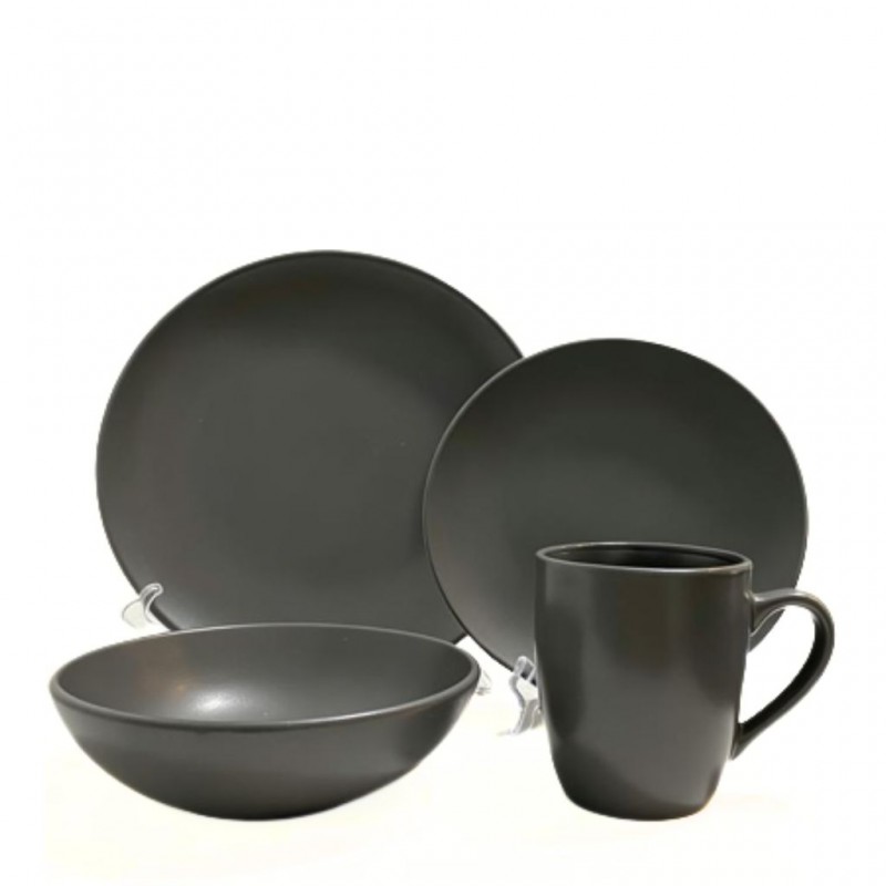 Dinner Set 24 Pcs Matt Grey