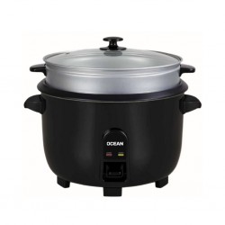 Ocean RCR4216AMNG 4.2L Black 2YW Rice Cooker With Glass Lid & Aluminium Steamer