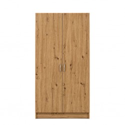 Ace Wardrobe 2 Doors With Shelves MDF Red Oak