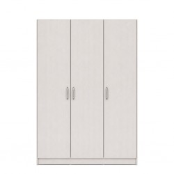 Ace Wardrobe 3 Doors With Shelves MDF Ash Grey