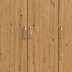 Ace Wardrobe 3 Doors With Shelves MDF Red Oak