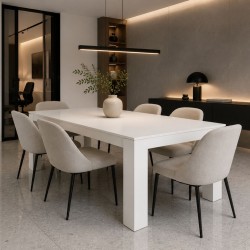 Hyacintha Dining Table 150x900 cm Grey Straight Pine