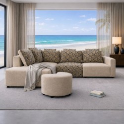 Angelo Corner LHF Chaise+RHF 3S+Otto Fabric Burlap