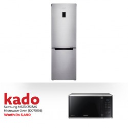Samsung RB33J3205SA Refrigerator & Free Samsung MS23K3513AS Microwave Oven