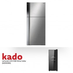 Hitachi R-V611PRU0 Refrigerator & Free LeCavist LHCV12B Wine Cellar Thermoelectric