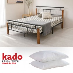 Rhodes Bed 160x200 cm Black...