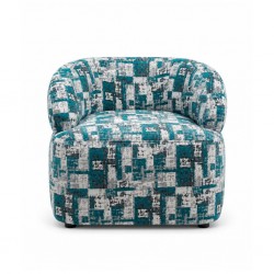 Grace Accent Chair Fabric Teal Mosaic