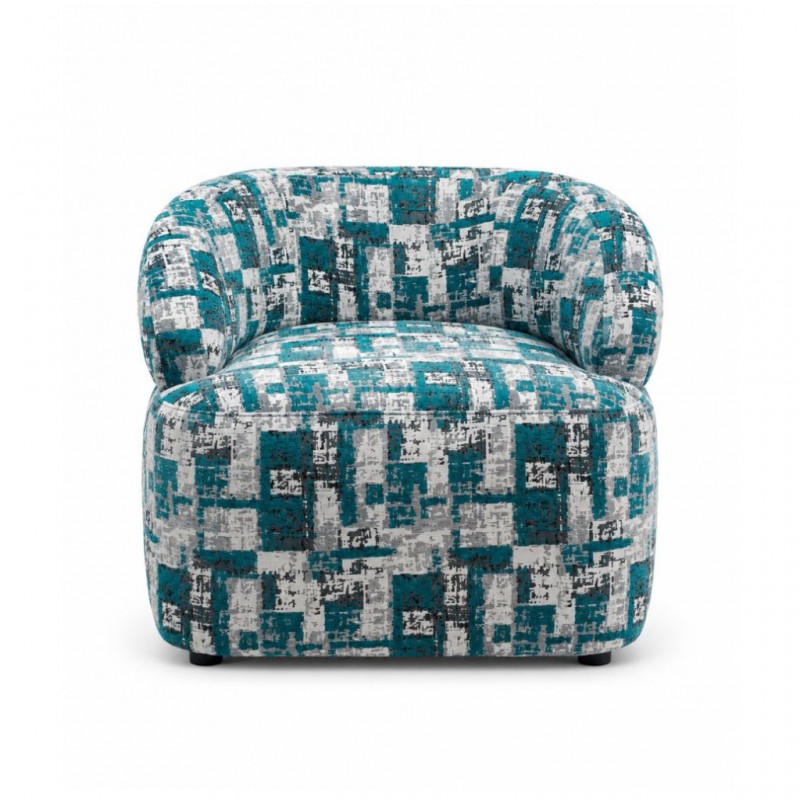 Grace Accent Chair Fabric Teal Mosaic