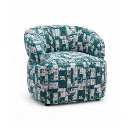 Grace Accent Chair Fabric Teal Mosaic