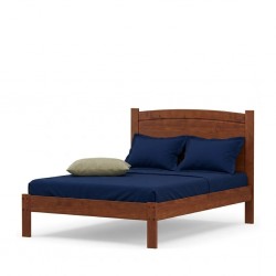 Bronze Bed 140x190 cm Imbuia & Freijo Solid Wood 1149TN