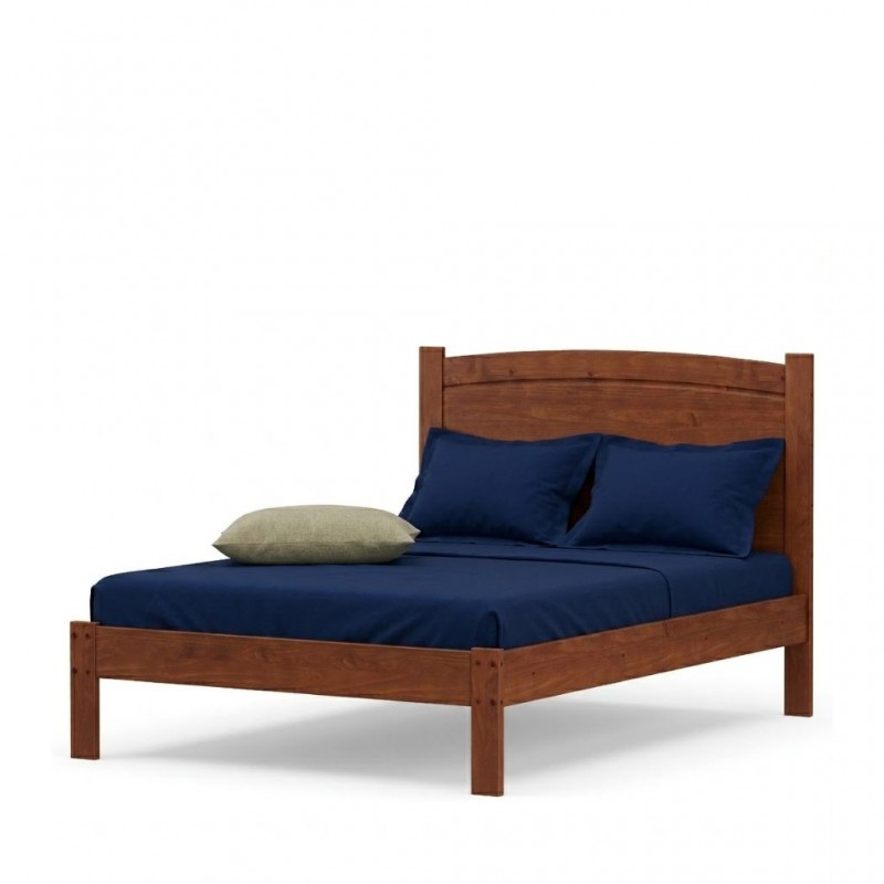 Bronze Bed 140x190 cm Imbuia & Freijo Solid Wood 1149TN