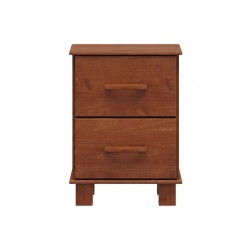 Bronze Night Table 2 Drws Imbuia & Freijo Solid Wood 1137TN