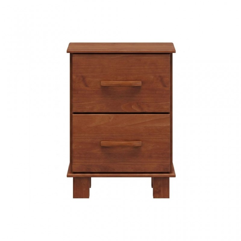 Bronze Night Table 2 Drws Imbuia & Freijo Solid Wood 1137TN