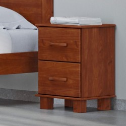Bronze Night Table 2 Drws Imbuia & Freijo Solid Wood 1137TN