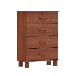 Bronze Chest Of 4 Drawers Imbuia & Freijo Solid Wood 1138TN