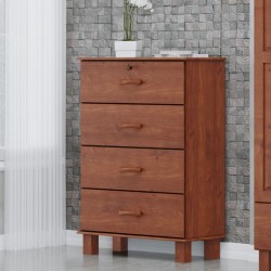 Bronze Chest Of 4 Drawers Imbuia & Freijo Solid Wood 1138TN