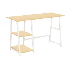 Bercola Office Desk Oak & Metal Metal